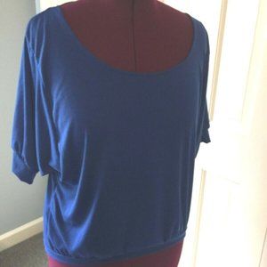 EYESHADOW LADIES SIZE XL PULLOVER COBALT BLUE TOP